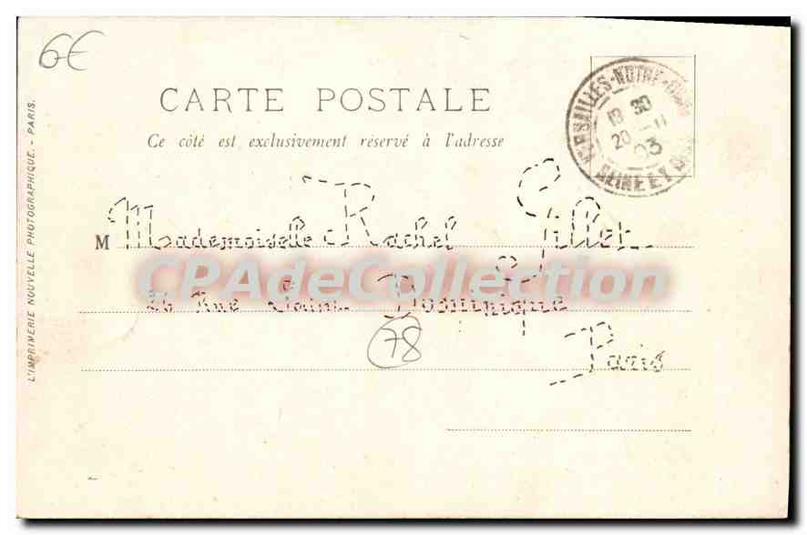 Der König und die Königin Italiens in Paris — Versailles — Ankunft am Schloss — 14-18. Okt. 1903 — Vincien Pedad — Rückseite