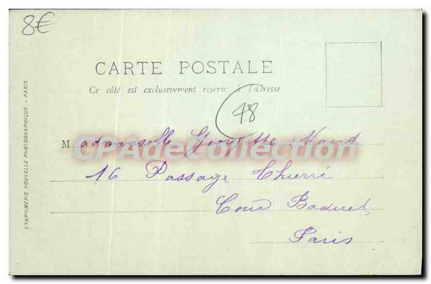 Arrivée du Roi et de la Reine d'Italie à Versailles — LL. MCM. — n°38 — Verso