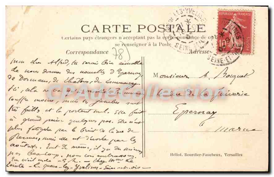 La Queue-le-Yvelines (S.-et-O.) — Le Château, Style Louis XIII — Verso