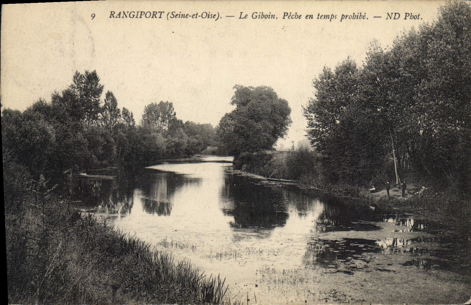 Rangiport (Seine-et-Oise) — Le Giboin. Pêche en temps prohibé. — ND Phot.