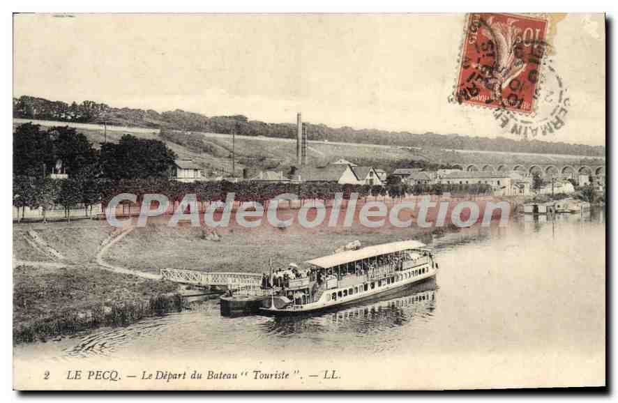 Le Pecq — Le Départ du Bateau 'Touriste' — L.L.