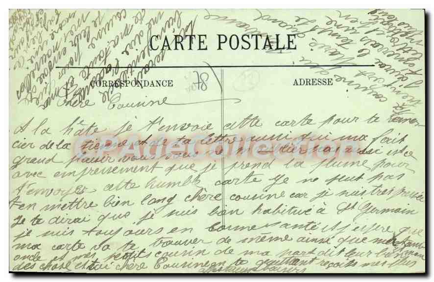 Le Pecq — Le Départ du Bateau 'Touriste' — L.L. — Achterkant