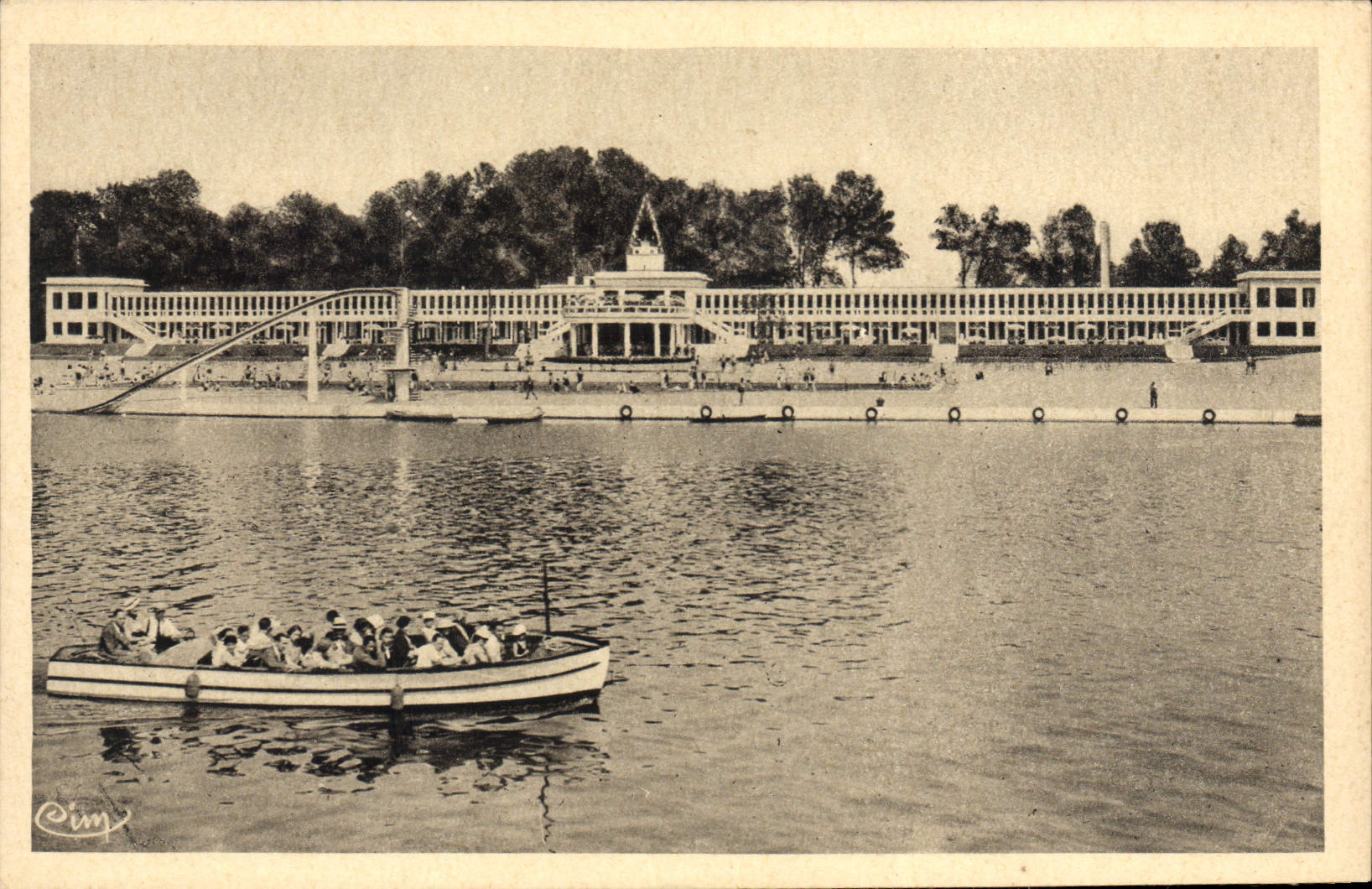 Plage de Villennes-sur-Médan — Les canots automobiles — éditeur Cim