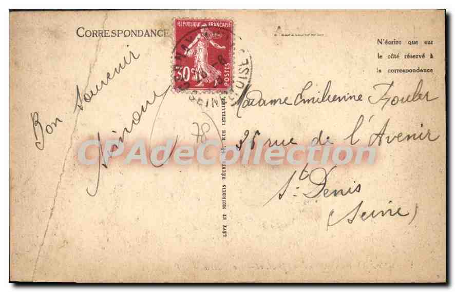 CPA Cernay La Ville L'Eglise La Mairie — Back