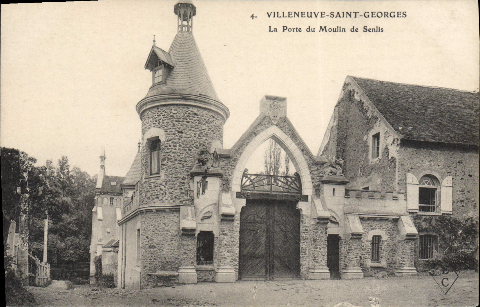 Villeneuve-Saint-Georges — Die Tür des Moulin de Senlis — Verlag C. C. (Nr. 4)