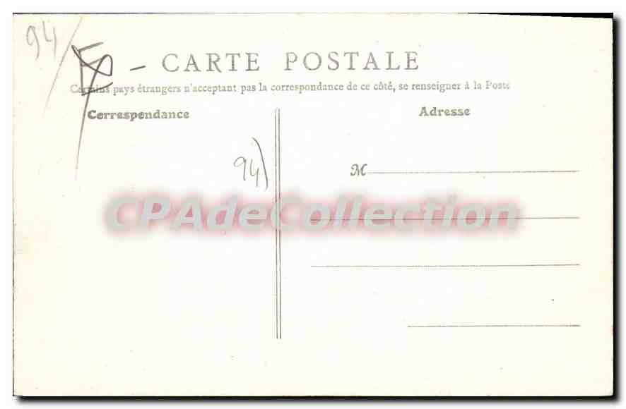 CPA Le Tour De Marne Joinville Le Pont — Back
