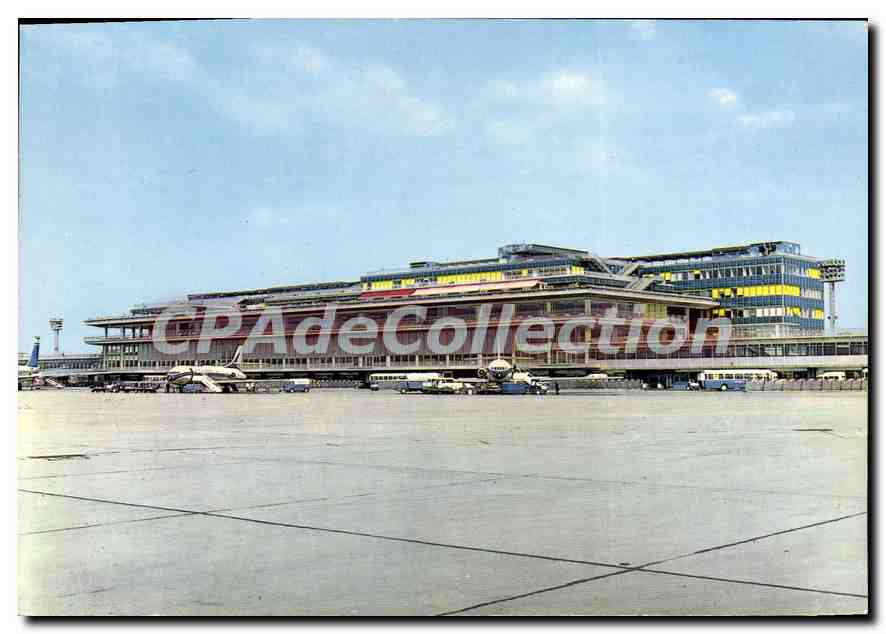 CPSM Aeroport De Paris Orly La Facade Sud De I'Aerogare