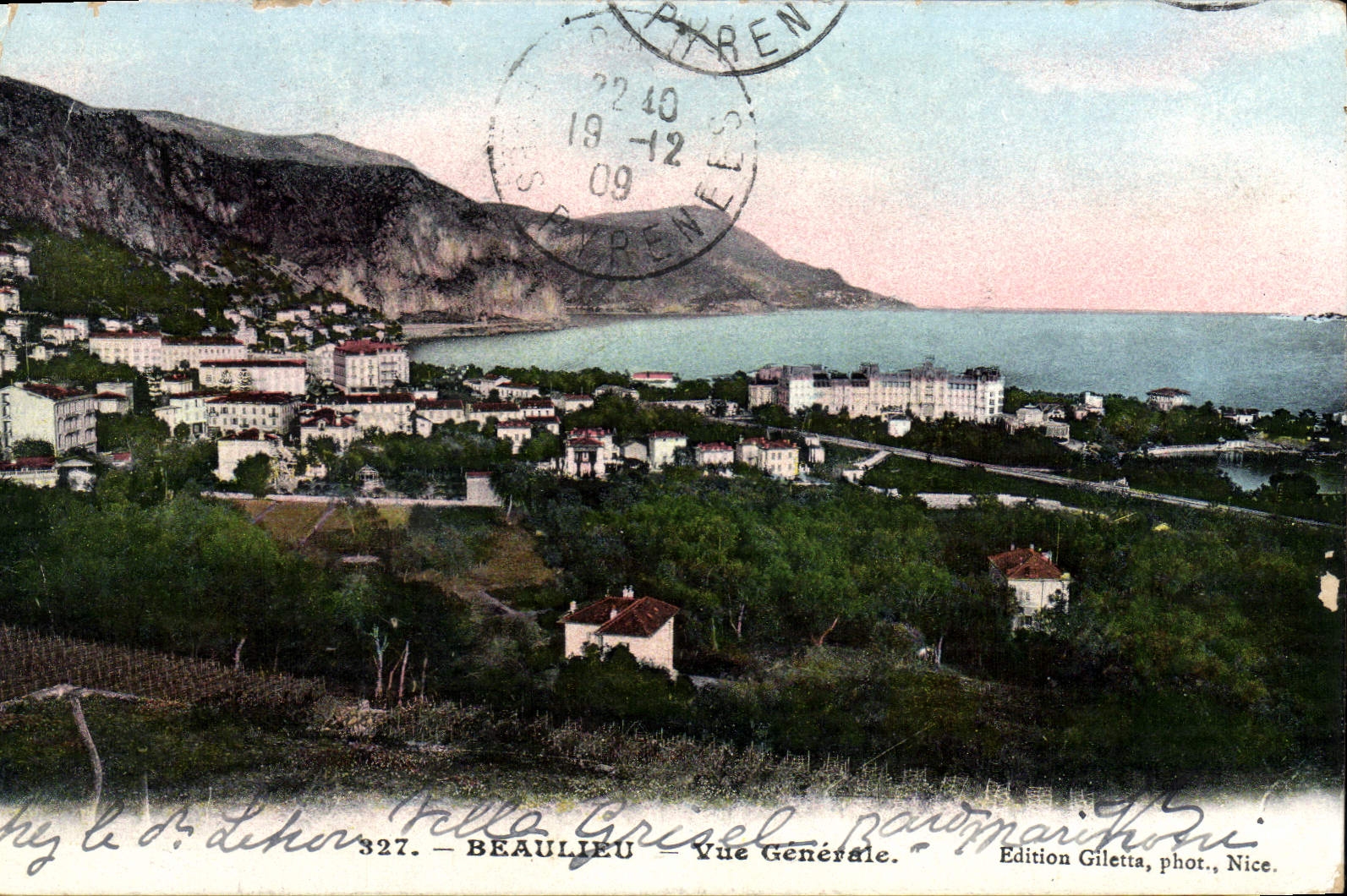 Beaulieu — Vue Générale — Edition Giletta, phot., Nice, n°327