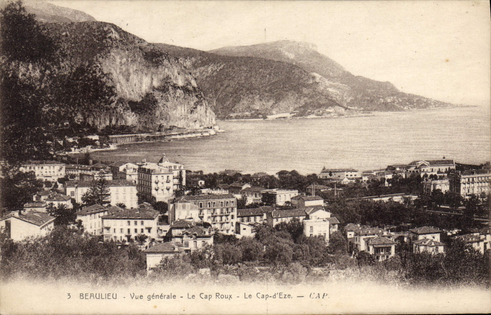 Beaulieu - Vue générale - Le Cap Roux - Le Cap-d'Eze - CAP.