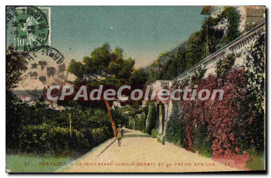 Beaulieu — Le Boulevard Gordon-Bennett et la Petite Afrique — Éditeur : Lévy et Neudorff, Béziers
