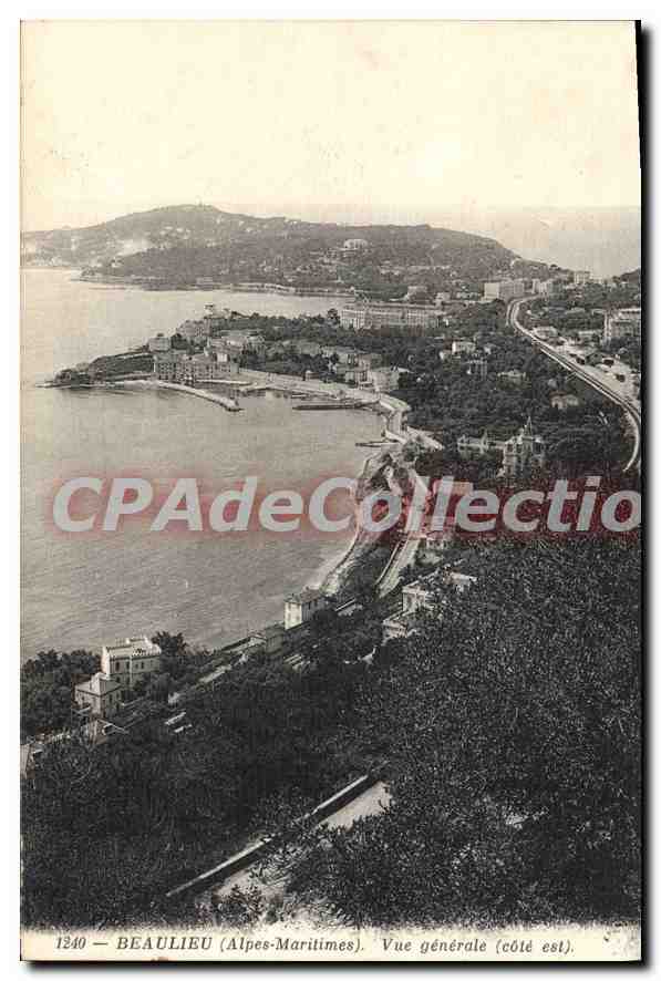 Beaulieu (Alpes-Maritimes) — Vue générale côté est — CPAdeCollection, n° 1240