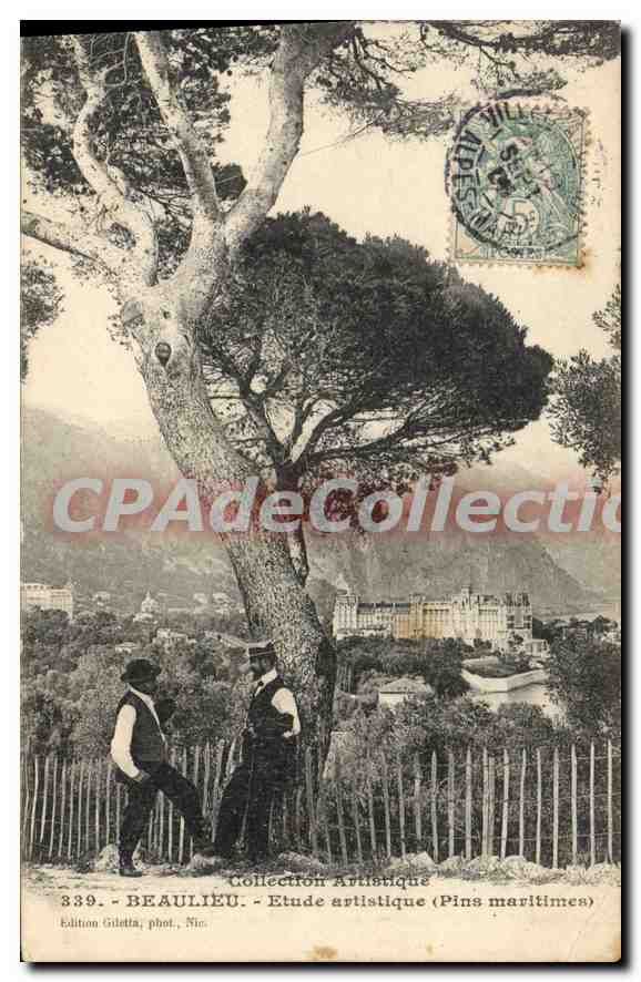 Beaulieu - Etude artistique (Pins maritimes) - Edition Giletta, phot. Nice