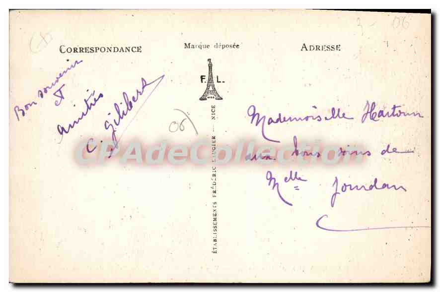 CPA Beuil Vue Generale Prise de la route de Péone — Verso