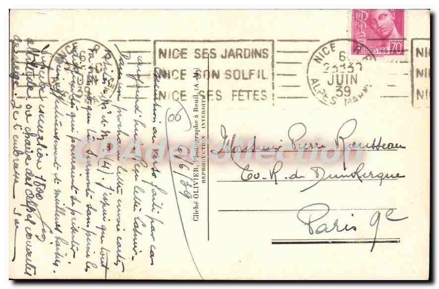 CPA Beuil Vue Generale Station Estivale Sports D'Hiver — Verso