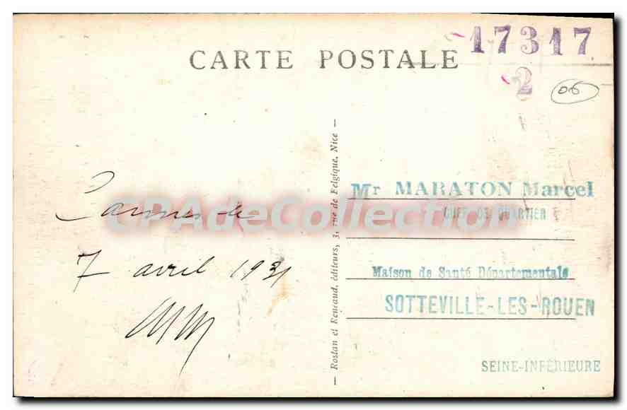 CPA Cannes Vue Generale Prise De La Californie — Rückseite