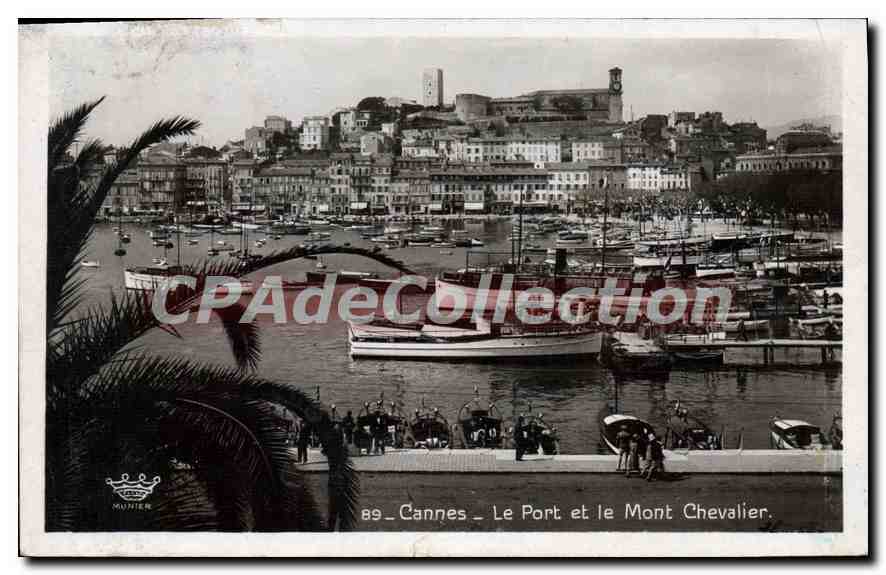 CPA Cannes Le Port Et Le Mont Chevalier