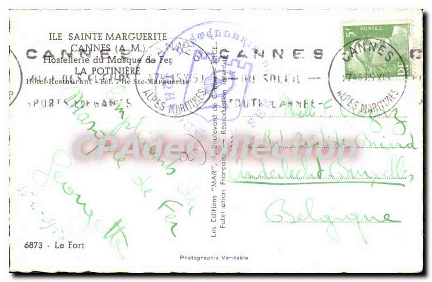 Le Fort — Ile Sainte-Marguerite — Les Editions "MAR" — Rückseite