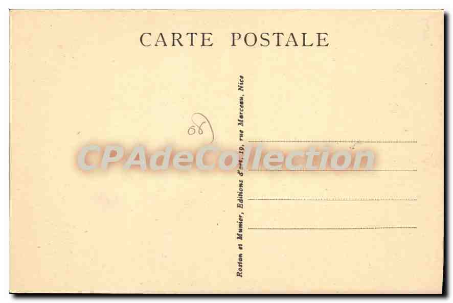 CPA Cannes Boulevard De La Croisette la plage — Rückseite