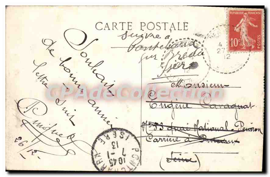 CPA Cannes Le Port Et Le Mont Chevalier — Rückseite