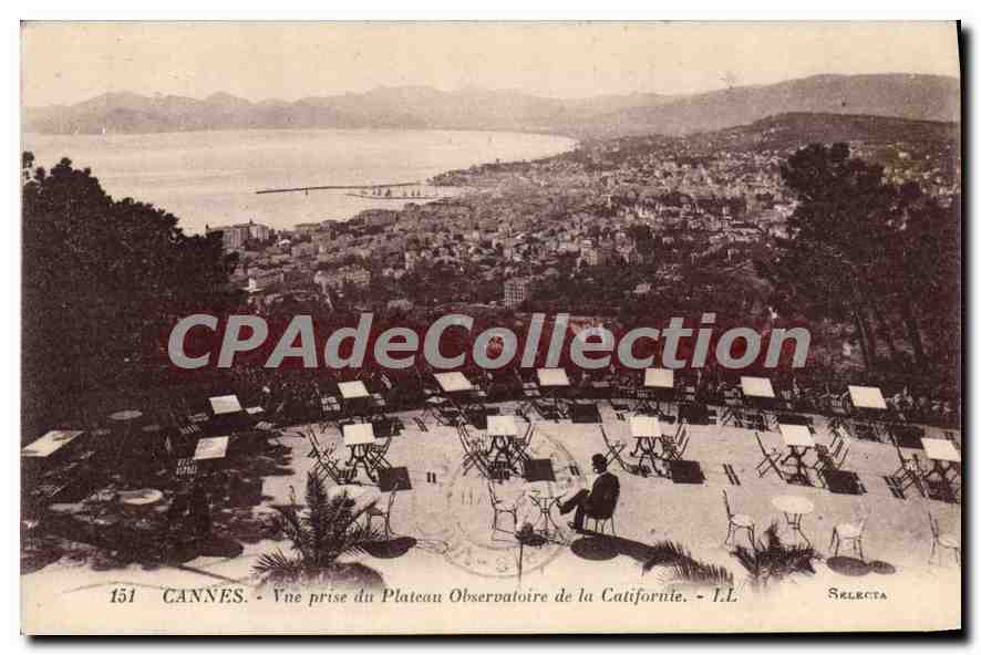 CANNES - Vue prise du Plateau Observatoire de la Catiforne - I.L. SELECTA