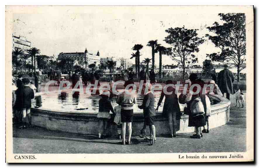 CPA Cannes Le Bassin Du Nouveau Jardin