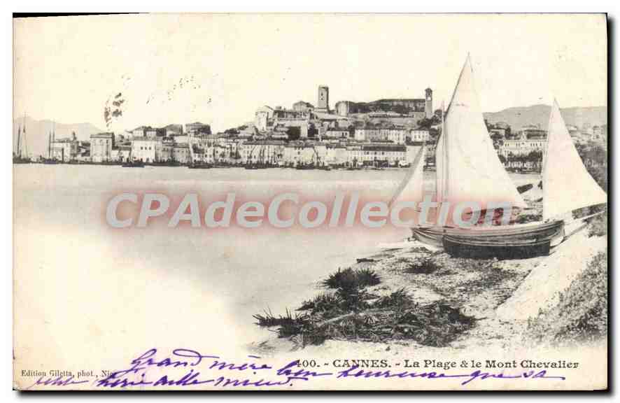 CANNES - La Plage & le Mont Chevalier — Édition Gilletta, n° 400