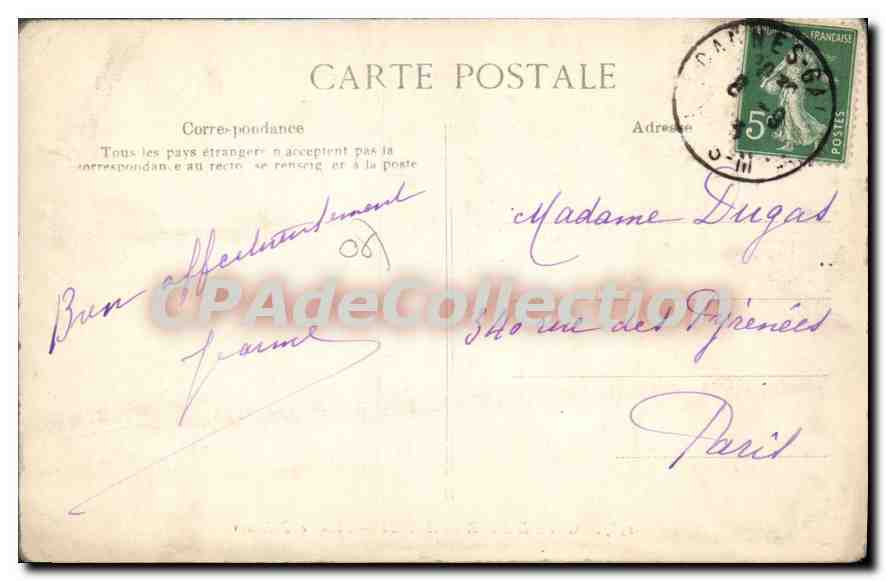 Côte d'Azur - Cannes — Allée des Palmiers — Éditeur EID, n° 1587 — Rückseite