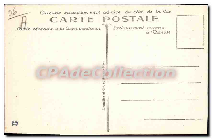 CPA L'Escarene Et Le Viaduc De La Ligne Nice Coni — Rückseite