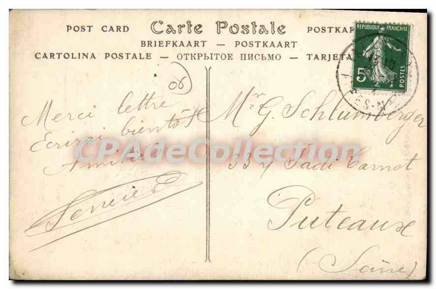 CPA Golfe Juan Vue Generale Prise Du Nord — Verso