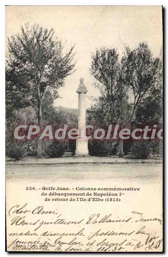 CPA Golfe Juan Colonne Commemorative Du Debarquement De Napoleon 1er