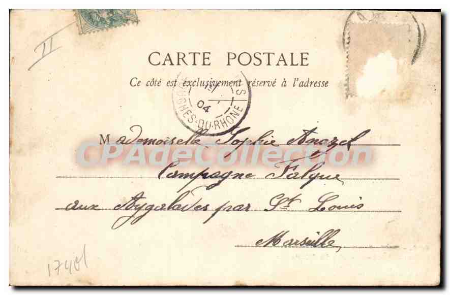 CPA Golfe Juan Debarcadere Canots De I'Escadre — Verso