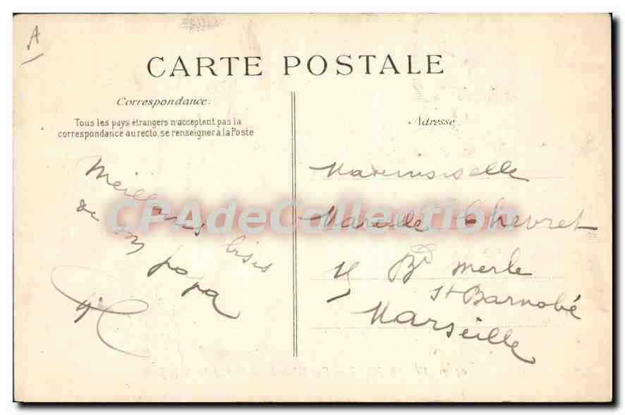 CPA Golfe Juan Vue Generale Du Port Prise De La Jetee — Verso
