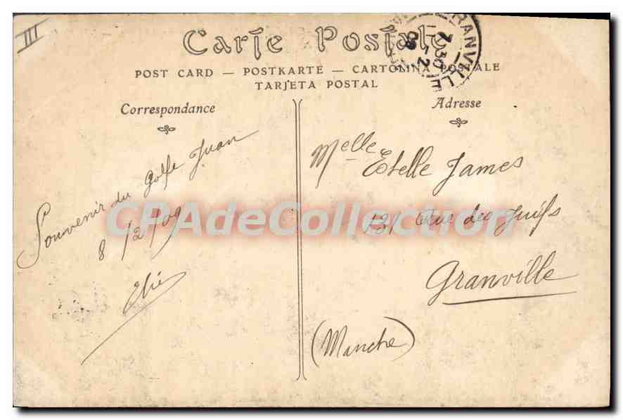 CPA Golfe Juan Vue Prise Du Mole — Verso