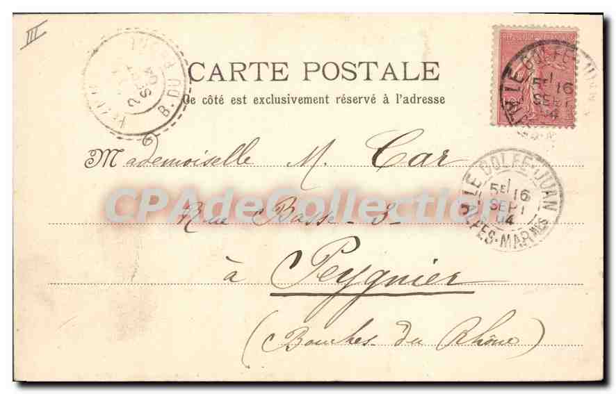 CPA Golfe Juan Vue Generale — Verso