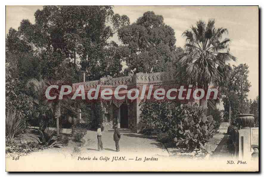 CPA poterie du Golfe Juan Les Jardins