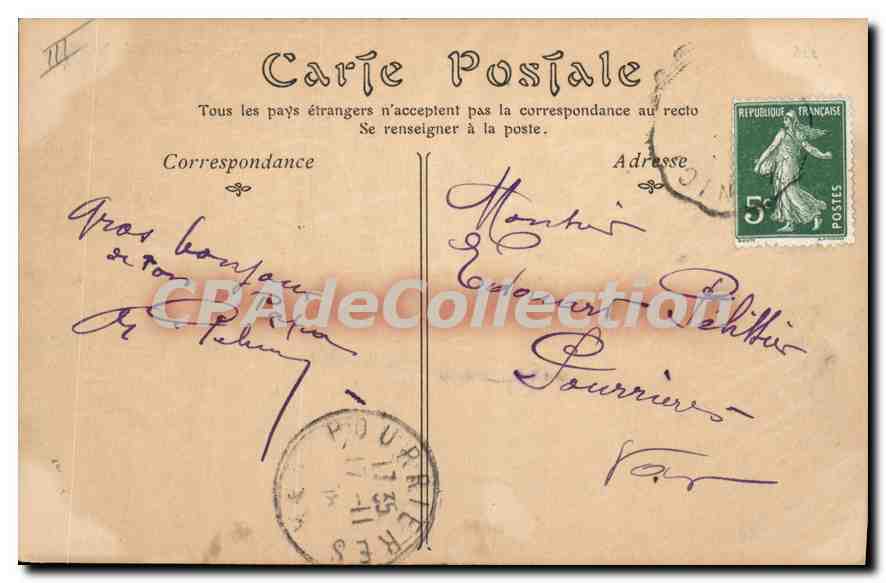 CPA Golfe Juan Vue Prise Du Mole — Verso