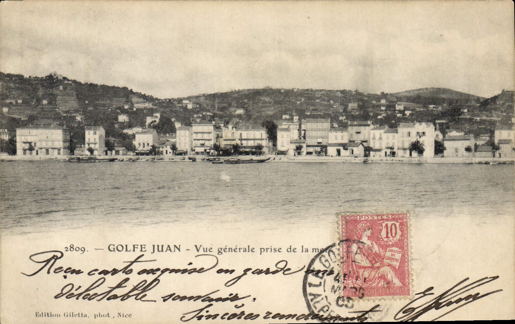 CPA Golfe Juan Vue Generale Prise De La mer