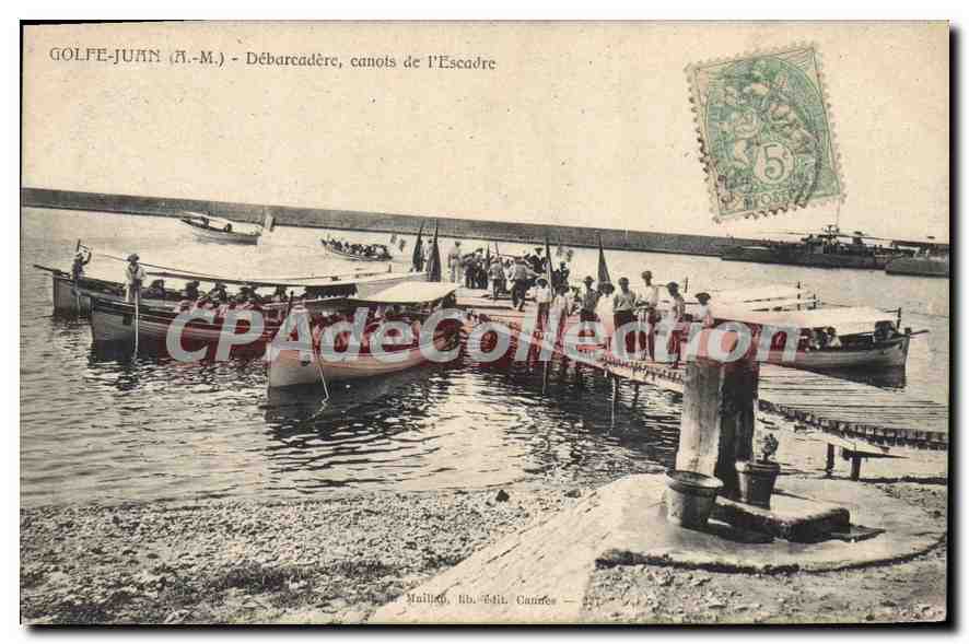 CPA Golfe Juan Debarcadere Canots De I'Escadre