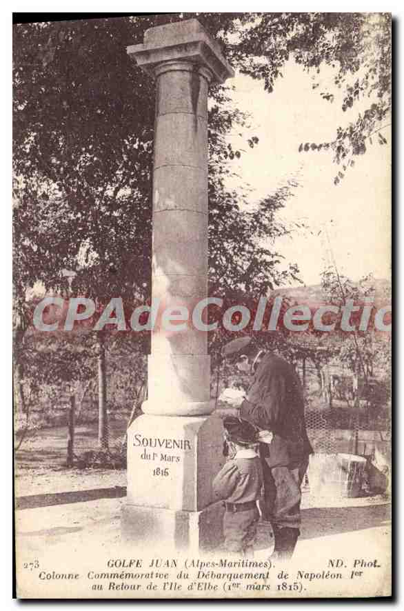 CPA Golfe Juan Colonne Commemorative Du Debarquement de Napoleon 1er