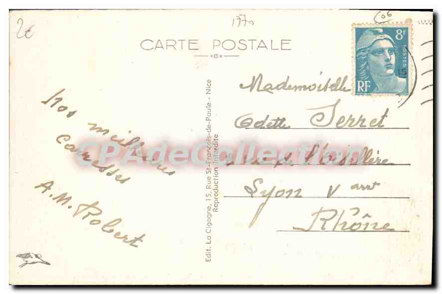 CPA Golfe Juan Vue Generale Vue Sur Juan Les Pins phare Garoupe — Verso