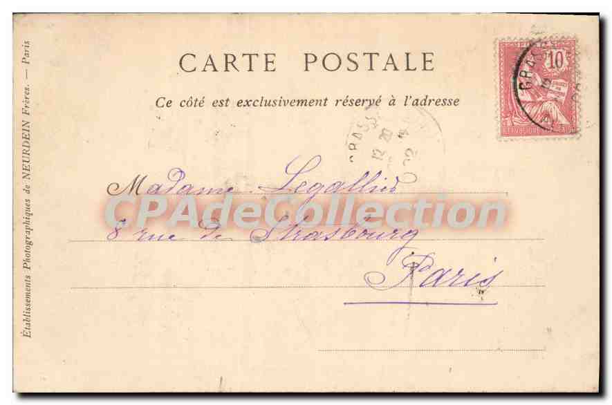 Grasse — Vue Générale, Côté Nord prise du Grand Hôtel — Villa Cordo — Éditeur ND Phot — Verso