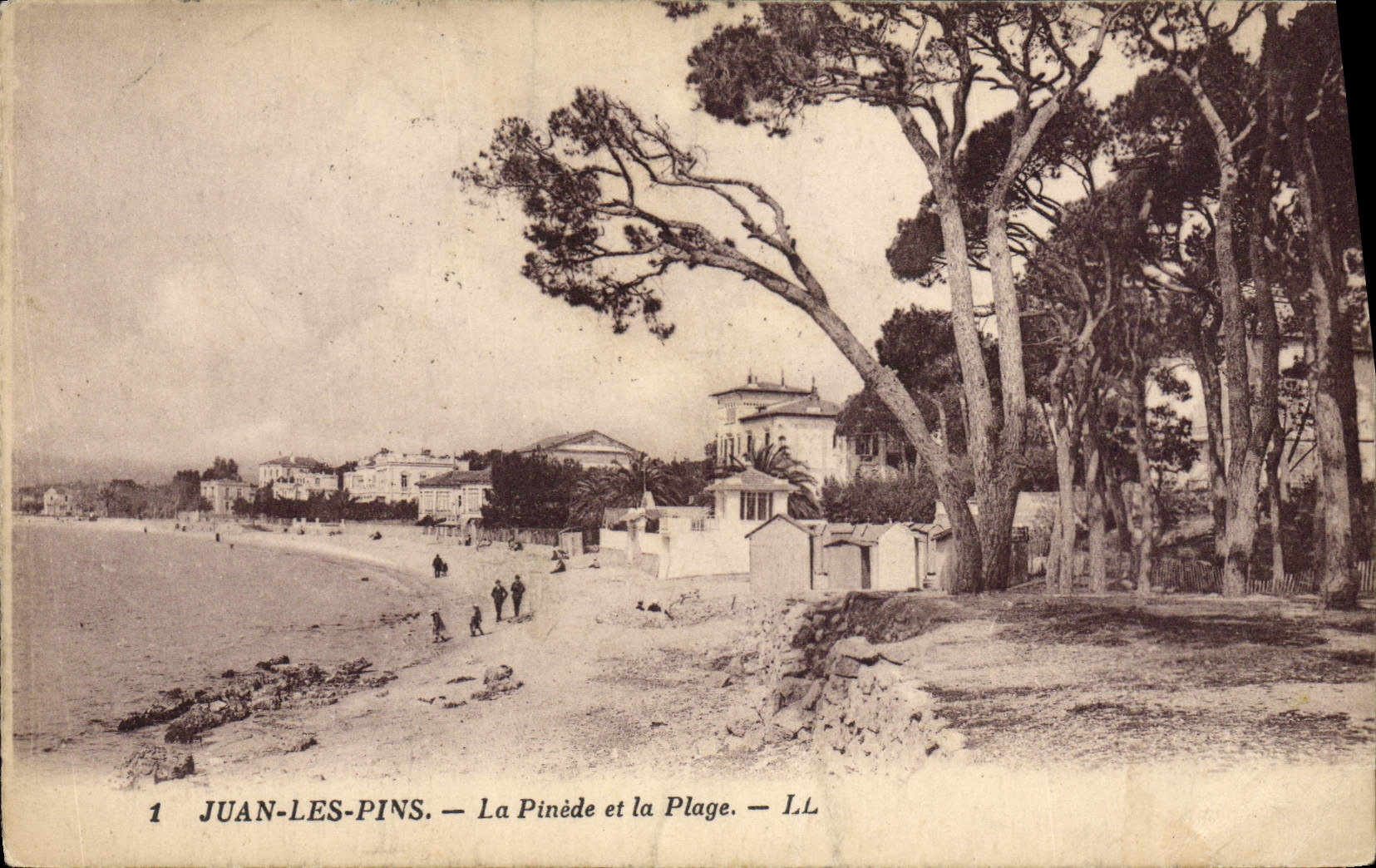Juan-les-Pins — La Pinède et la Plage — L.L.
