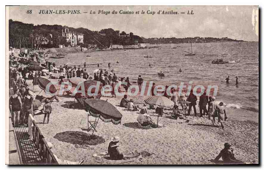 Juan-les-Pins — La Plage du Casino et le Cap d'Antibes — LL
