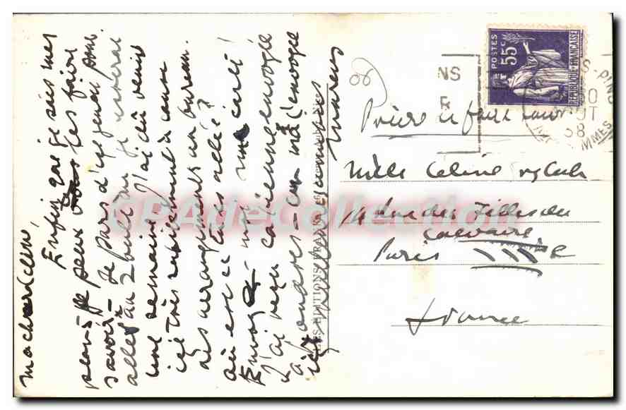 Juan-les-Pins — Bord de Mer à Eden-Roc — 45 — Verso