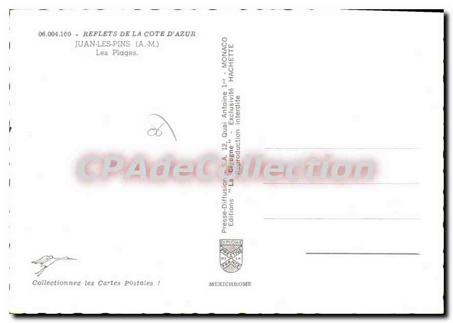 Juan-les-Pins — Les Plages — IRIS — Verso