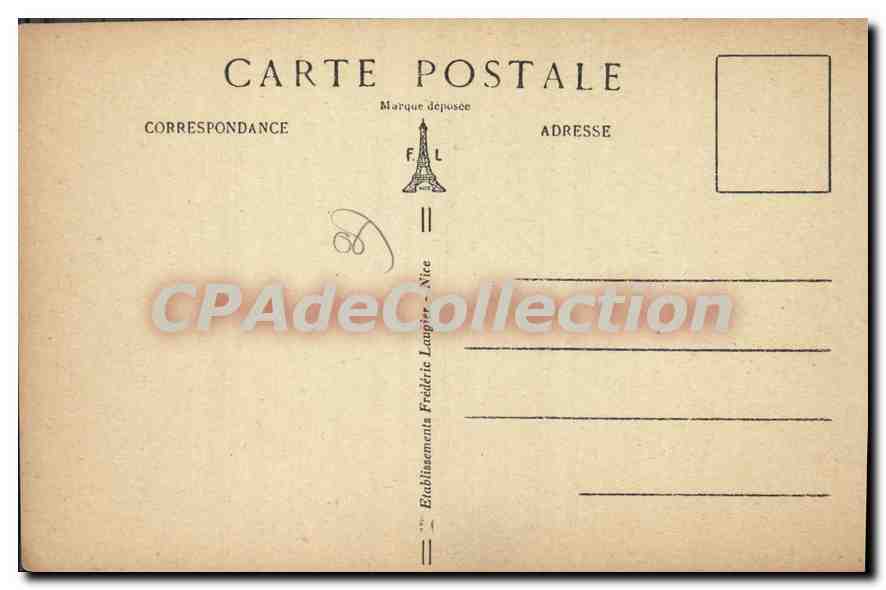 CPA Levens Le Mont Uesti Et Le Plateau d'Utelle — Verso
