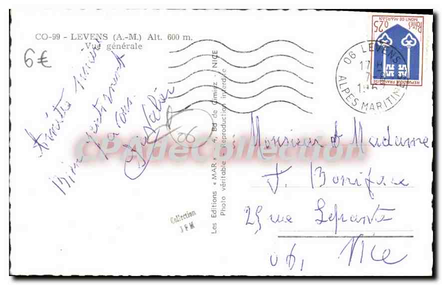CPA Levens Vue Generale — Verso