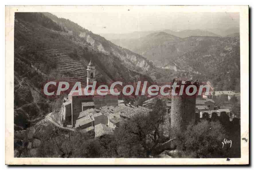 CPA Luceram Un Nid D'Aigle Mediterraneen