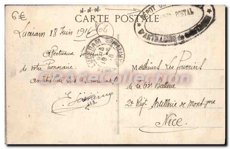 CPA Luceram Entree De La Ville Le Ravin Excursion — Rückseite