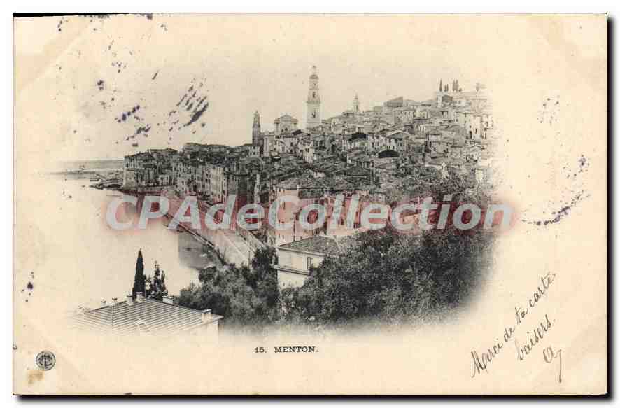 Menton — vue de la côte — Collection du Touring-Club de France, n°15